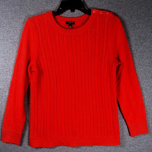Talbots petite red cable knit - talbots,